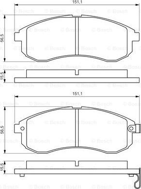 BOSCH 0 986 494 362 - Тормозные колодки, дисковые, комплект autodnr.net