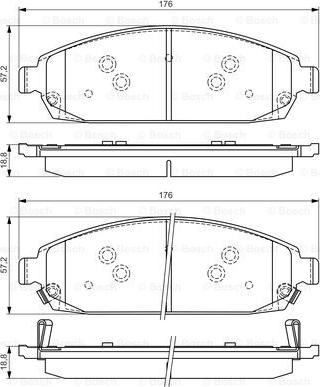 BOSCH 0 986 494 370 - Гальмівні колодки, дискові гальма autocars.com.ua