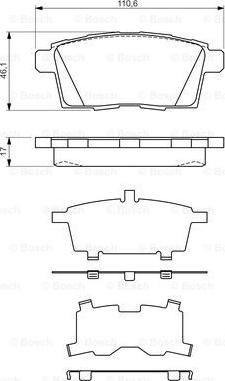 BOSCH 0 986 494 376 - Гальмівні колодки, дискові гальма autocars.com.ua