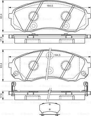 BOSCH 0 986 494 377 - Гальмівні колодки, дискові гальма autocars.com.ua