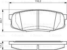 BOSCH 0 986 494 380 - ДИСКОВI КОЛОДКИ ЗАДНI autocars.com.ua