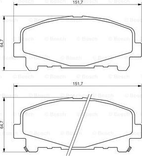 BOSCH 0 986 494 382 - Гальмівні колодки, дискові гальма autocars.com.ua