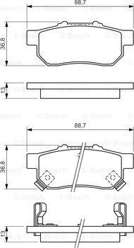 BOSCH 0 986 494 392 - Гальмівні колодки, дискові гальма autocars.com.ua