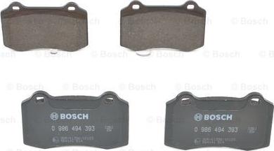 BOSCH 0 986 494 393 - Тормозные колодки, дисковые, комплект avtokuzovplus.com.ua