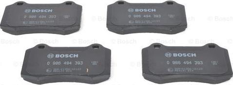 BOSCH 0 986 494 393 - Тормозные колодки, дисковые, комплект avtokuzovplus.com.ua