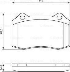 BOSCH 0 986 494 393 - Тормозные колодки, дисковые, комплект avtokuzovplus.com.ua