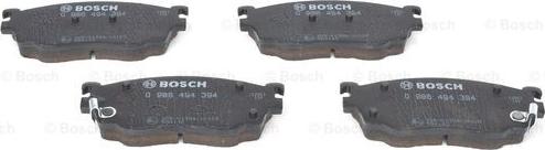 BOSCH 0 986 494 394 - Гальмівні колодки, дискові гальма autocars.com.ua