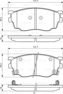 BOSCH 0 986 494 394 - Гальмівні колодки, дискові гальма autocars.com.ua