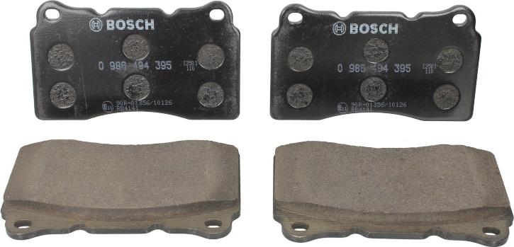 BOSCH 0 986 494 395 - Гальмівні колодки, дискові гальма autocars.com.ua
