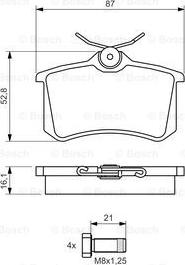 BOSCH 0 986 494 399 - ДИСКОВI КОЛОДКИ ЗАДНI autocars.com.ua