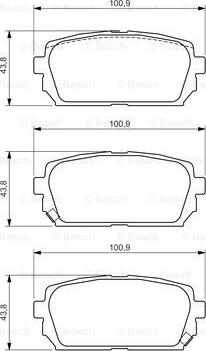 BOSCH 0 986 494 400 - Тормозные колодки, дисковые, комплект avtokuzovplus.com.ua