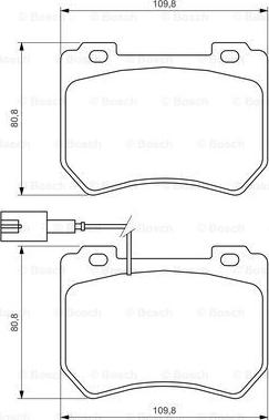 BOSCH 0 986 494 402 - Гальмівні колодки, дискові гальма autocars.com.ua