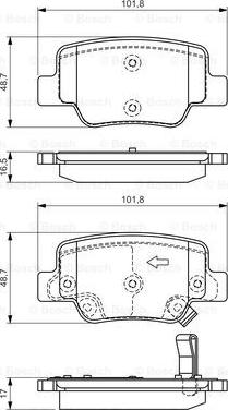 BOSCH 0 986 494 404 - Гальмівні колодки, дискові гальма autocars.com.ua