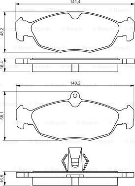 BOSCH 0 986 494 413 - Гальмівні колодки, дискові гальма autocars.com.ua