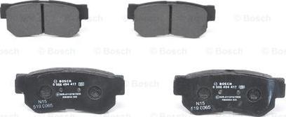 BOSCH 0 986 494 417 - Тормозные колодки, дисковые, комплект autodnr.net