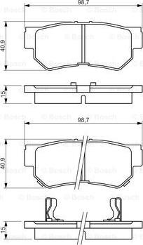 BOSCH 0 986 494 417 - Тормозные колодки, дисковые, комплект avtokuzovplus.com.ua