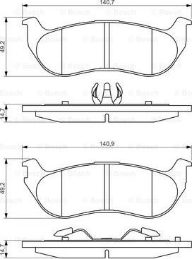 BOSCH 0 986 494 419 - Колодки тормозные дисковые autocars.com.ua