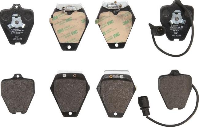 BOSCH 0 986 494 436 - Гальмівні колодки, дискові гальма autocars.com.ua