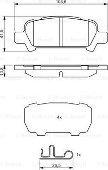 BOSCH 0 986 494 445 - Гальмівні колодки, дискові гальма autocars.com.ua