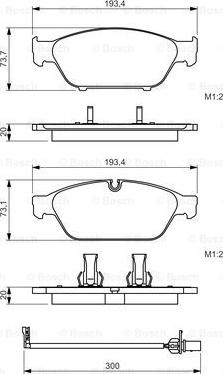 BOSCH 0 986 494 447 - Тормозные колодки, дисковые, комплект avtokuzovplus.com.ua