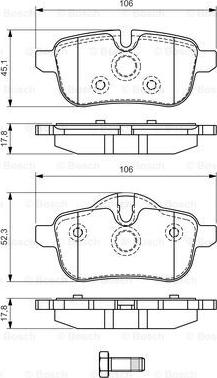 BOSCH 0 986 494 450 - Тормозные колодки, дисковые, комплект avtokuzovplus.com.ua