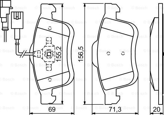 BOSCH 0 986 494 453 - Гальмівні колодки, дискові гальма autocars.com.ua