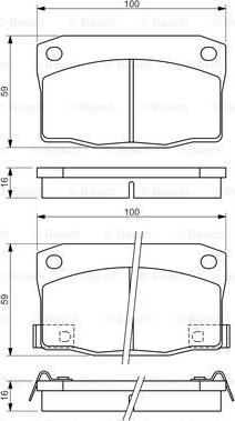 BOSCH 0 986 494 455 - Гальмівні колодки, дискові гальма autocars.com.ua