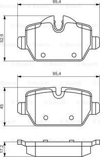 BOSCH 0 986 494 461 - Гальмівні колодки диск.задні BMW 1 E81. 3 E90 1.6i-1.8i-2.0 03- autocars.com.ua