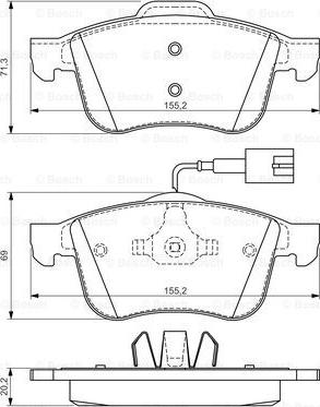 BOSCH 0 986 494 465 - Гальмівні колодки, дискові гальма autocars.com.ua