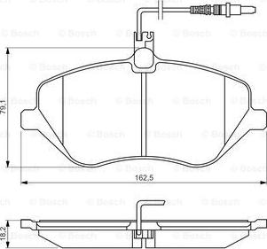 BOSCH 0 986 494 484 - Тормозные колодки, дисковые, комплект avtokuzovplus.com.ua