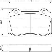 BOSCH 0 986 494 486 - Тормозные колодки, дисковые, комплект avtokuzovplus.com.ua