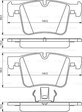 BOSCH 0 986 494 487 - Тормозные колодки, дисковые, комплект autodnr.net