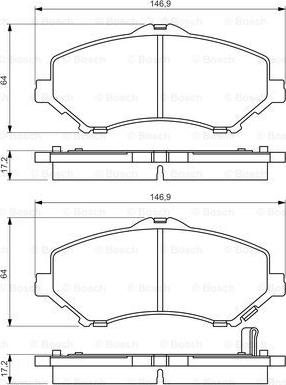 BOSCH 0 986 494 493 - Тормозные колодки, дисковые, комплект avtokuzovplus.com.ua