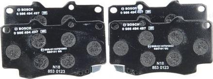 BOSCH 0 986 494 497 - ДИСКОВI КОЛОДКИ ПЕРЕДНI autocars.com.ua