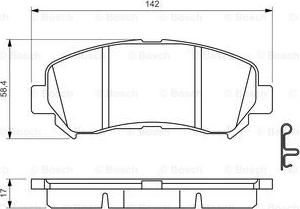 BOSCH 0 986 494 501 - Гальмівні колодки, дискові гальма autocars.com.ua