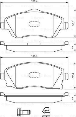 BOSCH 0 986 494 510 - Тормозные колодки, дисковые, комплект autodnr.net