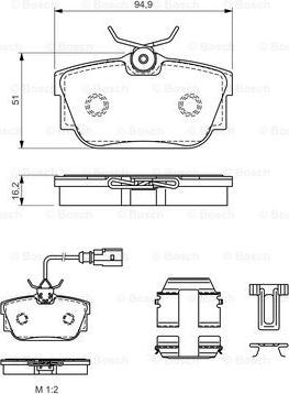 BOSCH 0 986 494 529 - Тормозные колодки, дисковые, комплект autodnr.net