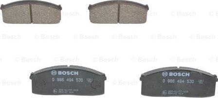 BOSCH 0 986 494 530 - Тормозные колодки, дисковые, комплект autodnr.net