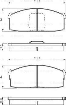 BOSCH 0 986 494 530 - Тормозные колодки, дисковые, комплект autodnr.net