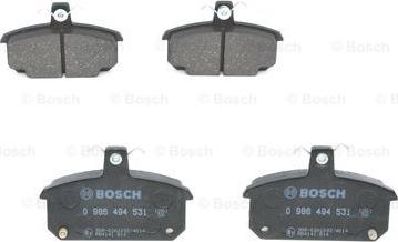 BOSCH 0 986 494 531 - Гальмівні колодки, дискові гальма autocars.com.ua