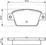 BOSCH 0 986 494 536 - Тормозные колодки, дисковые, комплект autodnr.net