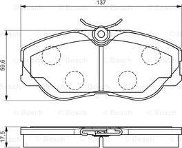 BOSCH 0 986 494 545 - Гальмівні колодки, дискові гальма autocars.com.ua