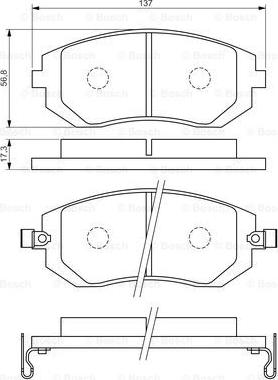 BOSCH 0 986 494 558 - Тормозные колодки, дисковые, комплект autodnr.net