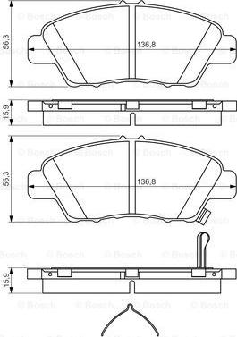 BOSCH 0 986 494 562 - Гальмівні колодки, дискові гальма autocars.com.ua