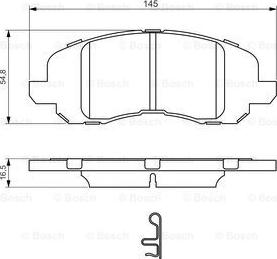 BOSCH 0 986 494 575 - Тормозные колодки, дисковые, комплект avtokuzovplus.com.ua