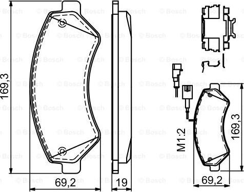 BOSCH 0 986 494 580 - Тормозные колодки, дисковые, комплект avtokuzovplus.com.ua