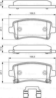 BOSCH 0 986 494 586 - Тормозные колодки, дисковые, комплект avtokuzovplus.com.ua