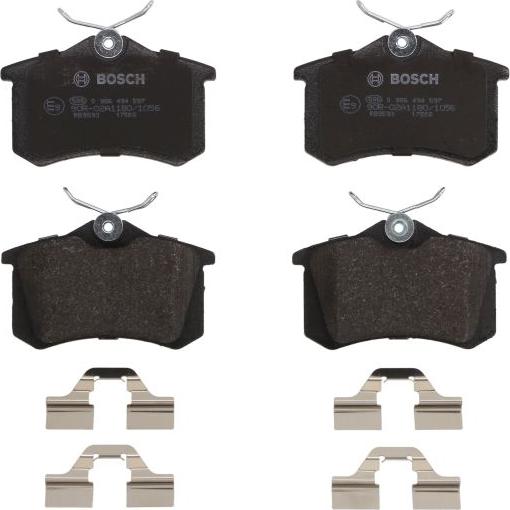 BOSCH 0 986 494 597 - Гальмівні колодки, дискові гальма autocars.com.ua