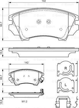 BOSCH 0 986 494 609 - Гальмівні колодки, дискові гальма autocars.com.ua