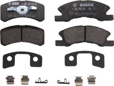 BOSCH 0 986 494 610 - Гальмівні колодки, дискові гальма autocars.com.ua